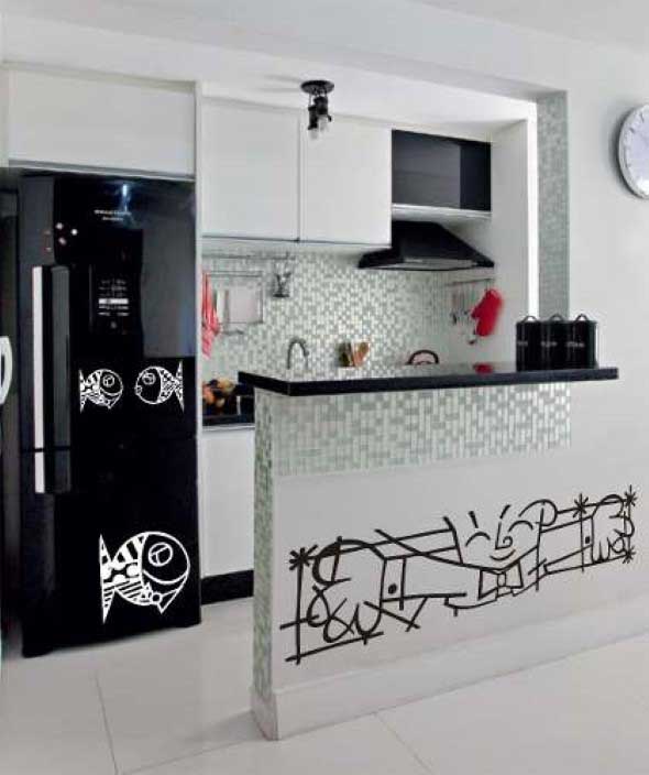 Decore sua cozinha com adesivos 009