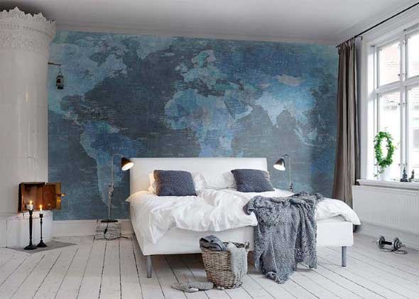 Decorar o quarto com mapa mundi 013