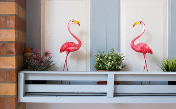 Flamingos na decoração 010