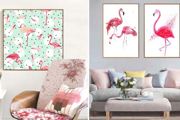 Flamingos na decoração 020