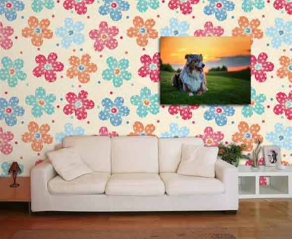 Papel de parede floral na decoração 014