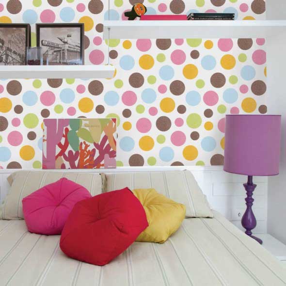 Ideias para decorar as paredes com bolinhas 005