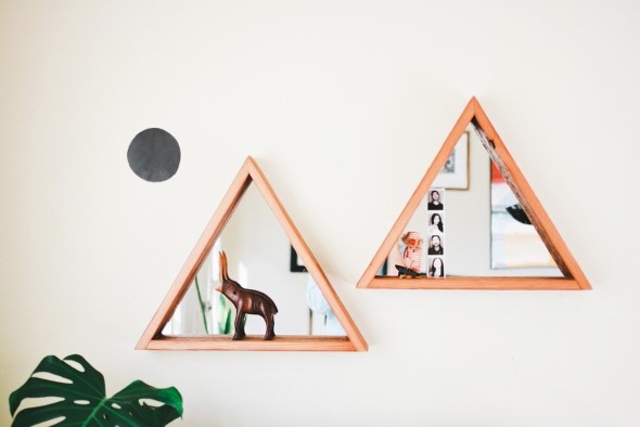 Espelhos triangulares na decoração 012