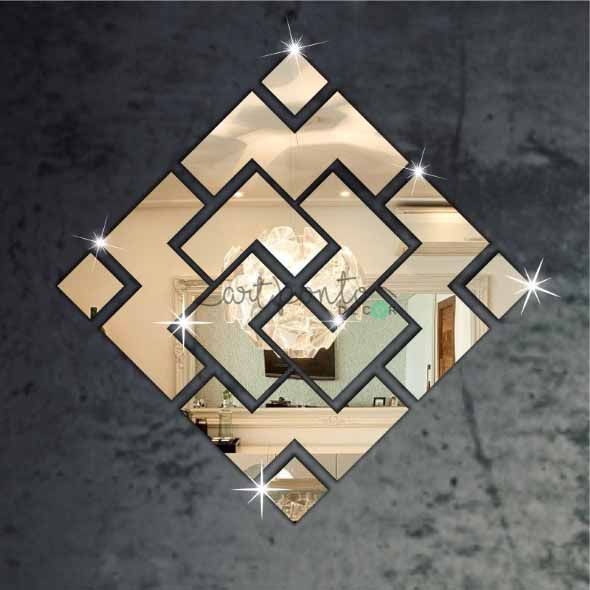 Espelhos triangulares na decoração 014