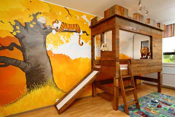 Quarto infantil com tema casa na árvore 010