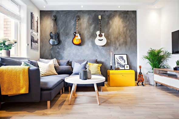 Decoração de ambientes com estilo musical 014